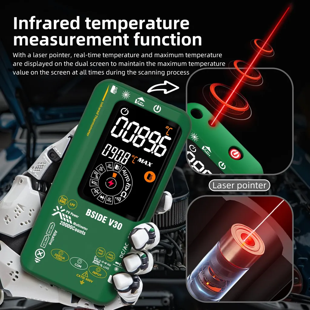 Multimètre numérique V30 idéal pour dépannage et mesure thermique IR
