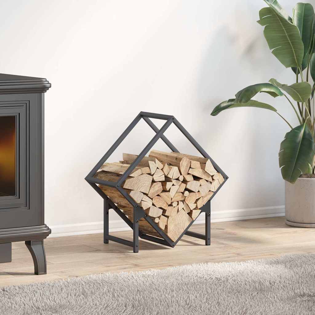 Möbel Brennholzregal Anthrazit 50x25x50 cm Kaltgewalzter Stahl - Kaminholzregale 864277