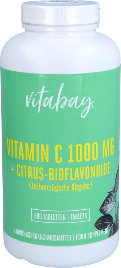 Vitamin C + bioflavonoidy 1000mg veganská vysoká dávka, 500 Obrázek produktu 