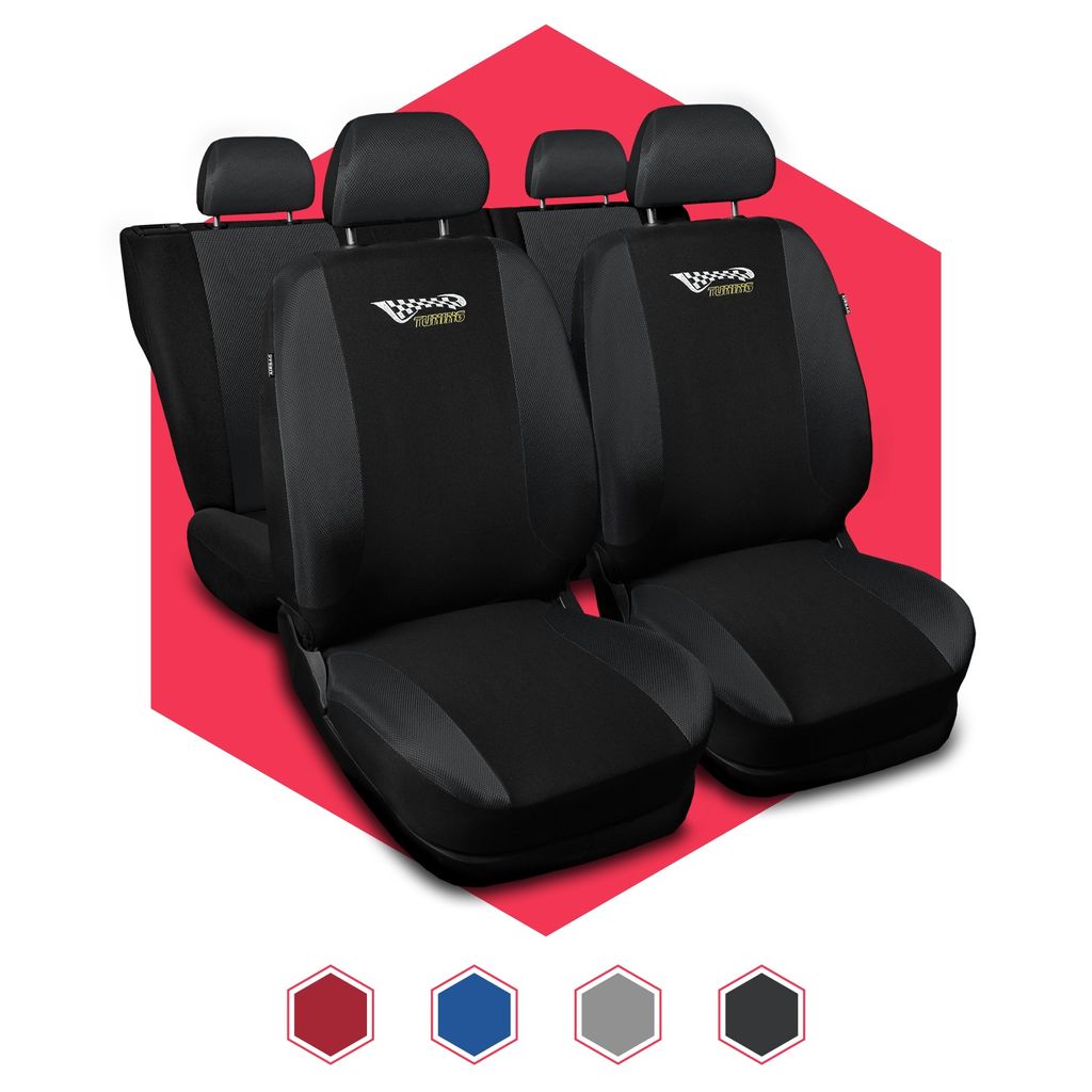 Autositzbezüge Universal Schonbezüge Sitzauflage PKW Schonbezug Polyester Grau