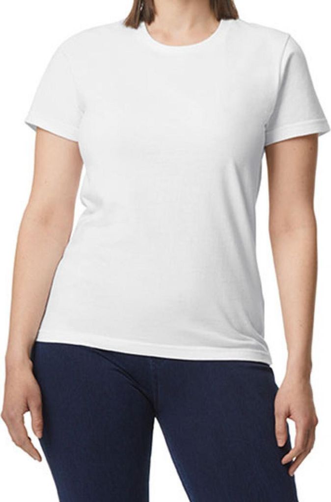 Gildan 65000L | Damen Softstyle Midweight WomenŽs T-Shirt - Farbe: White - Größe: XL