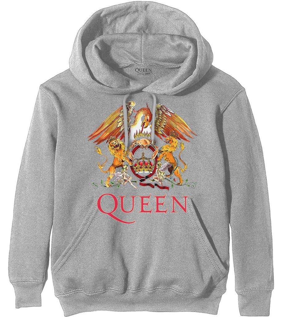 Queen - "Classic" Kapuzenpullover für Herren/Damen Uni RO1956 (L) (Grau)