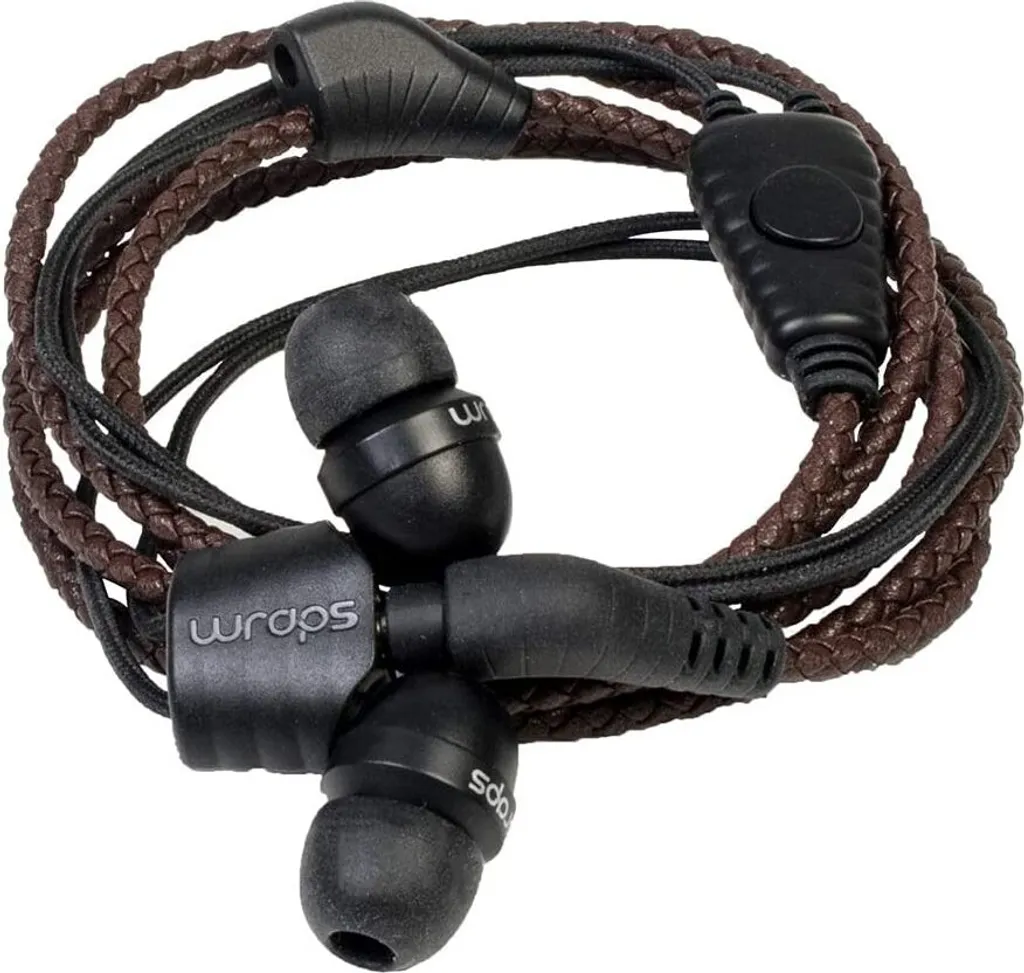 Wraps WRAPSLBRN-V15M Auricolari Wearable: Pelle Intrecciata e Design Unico