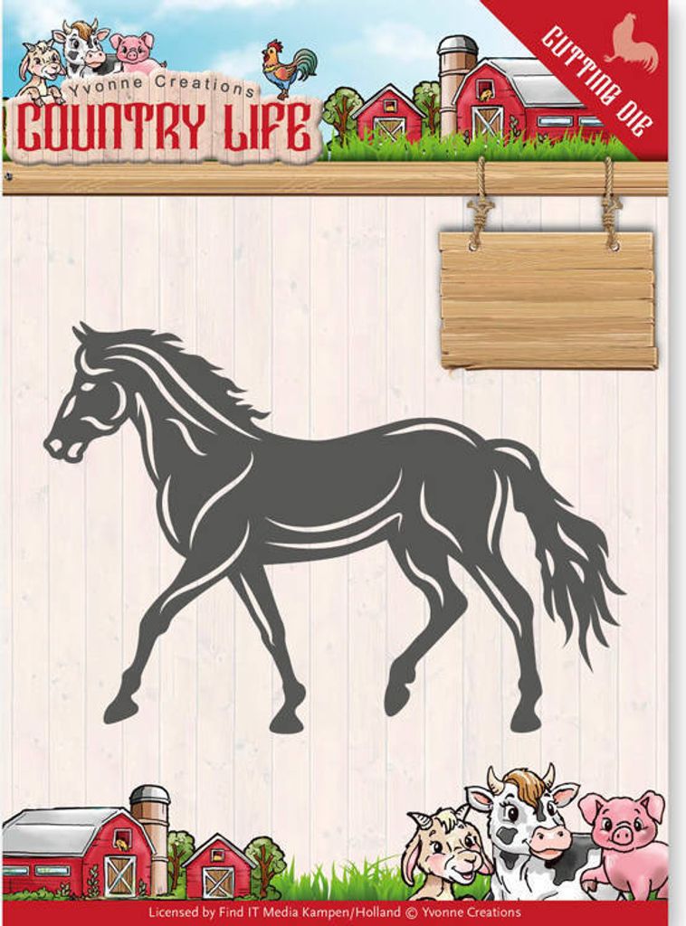 Stanzschablone - Yvonne Creations - Country Life - Pferd