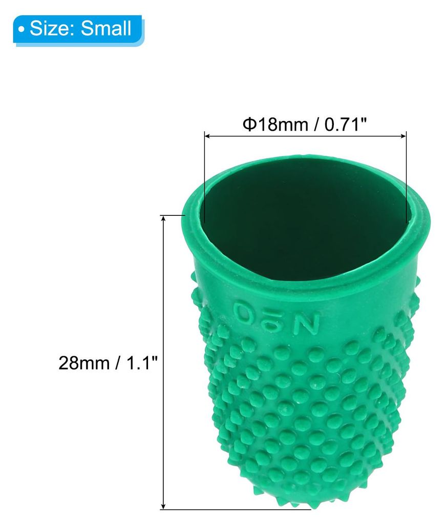 0.71" 10Pack Gummi Fingerspitze Silikon Daumen Fingerkuppen Schutz Abdeckungen Schutzpolster Fingerhut Griffe fš¹r Bš¹ro Z?hlen N?hen Kleines F...