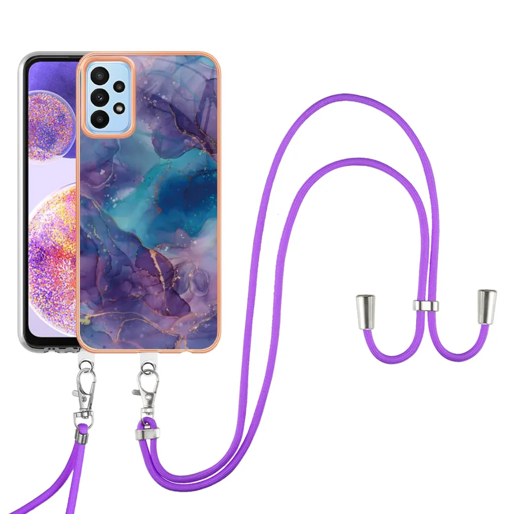 Cover Protettiva Viola per Samsung A33 5G | Bumper TPU con Cinturino