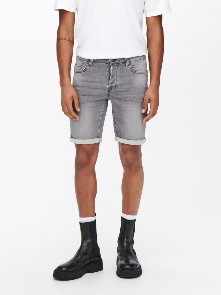 Only & Sons Jeans Shorts PLY REG GR JOG SHO PK 8583 DNM kurze Jeanshose