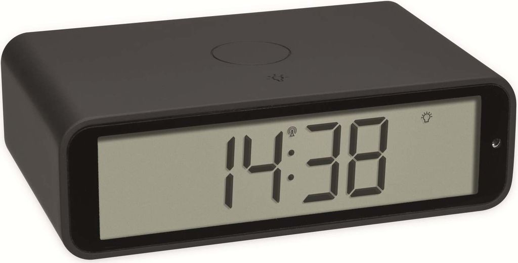 TFA Dostmann 60.2560.10 Funk Wecker Anthrazit Alarmzeiten 1 Produktbild 