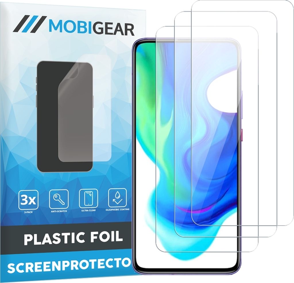 Mobigear POCO F2 Pro Displayschutz Schutzfolie - Hüllenfreundlich (3er Pack)