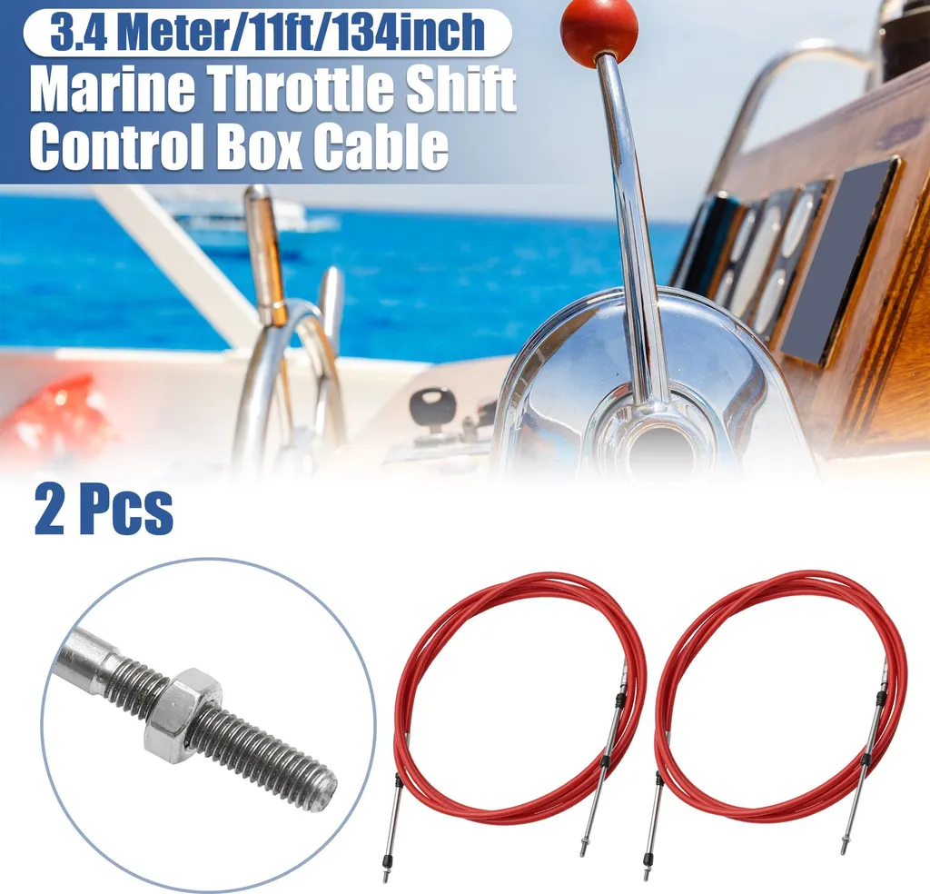 Paire de Câbles de Commande de Gaz et Vitesse 3,4 Mètres 11ft Marine