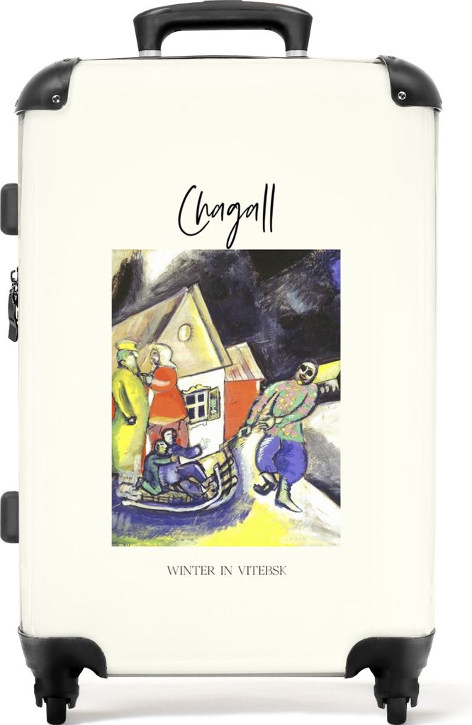 NoBoringSuitcases.com Großer Koffer - Kunst - Chagall - Modern - Farben - Alte Meister - Kombinationsschloss TSA - Hartschalen Trolley 4 Rollen ...