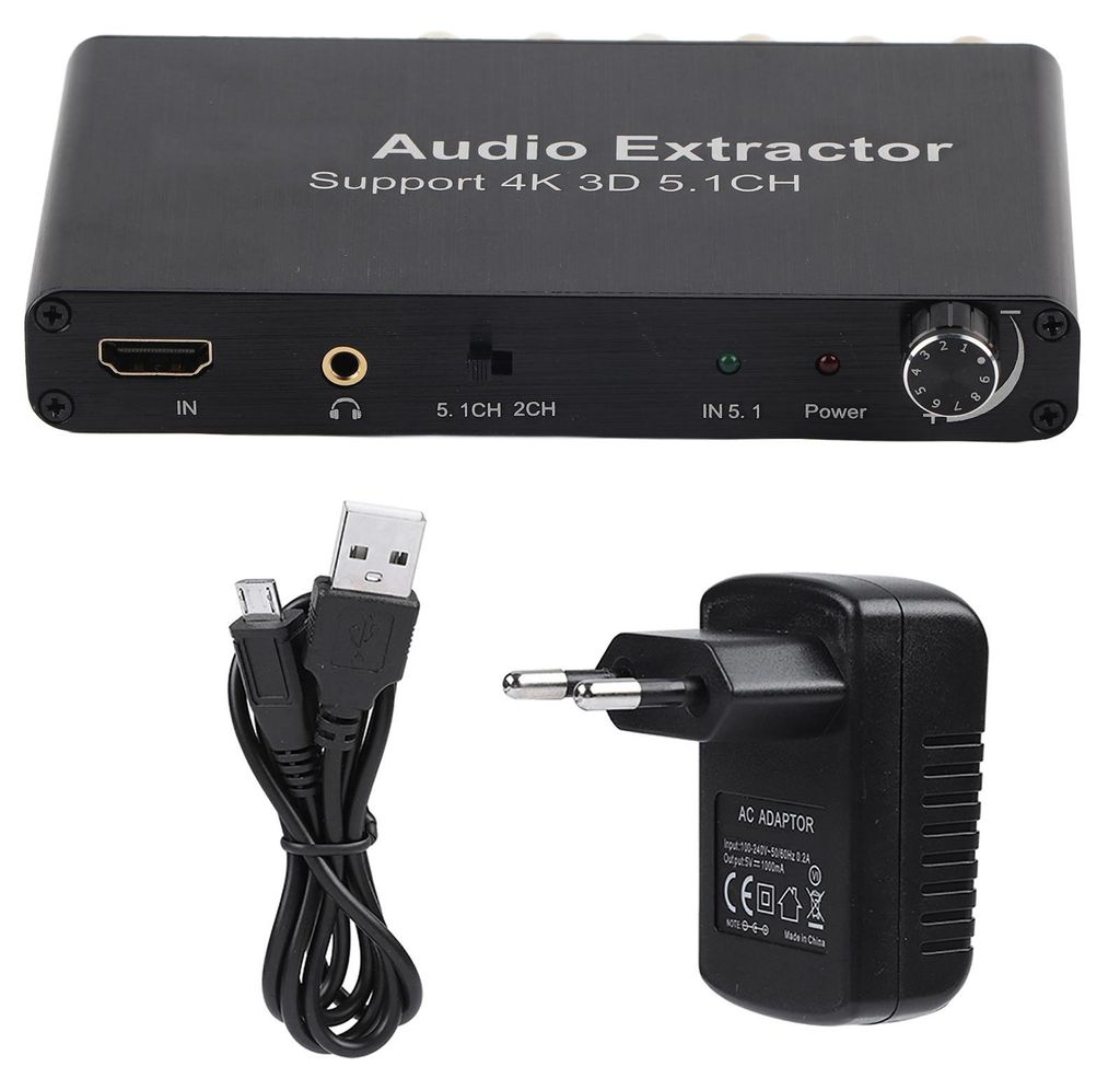 Convertitore estrattore audio 4K 3D HDMI a 5.1 canali Immagine del prodotto 