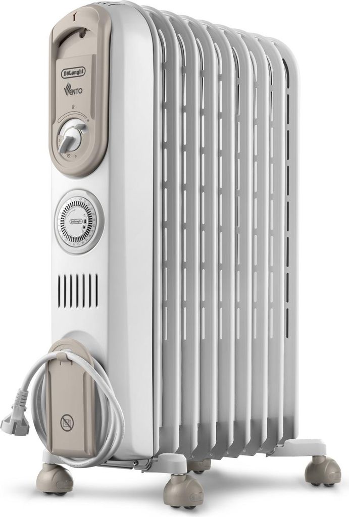 De'Longhi Elektrischer Ölheizer 1800W 9 Elemente Weiß V550918T.WB