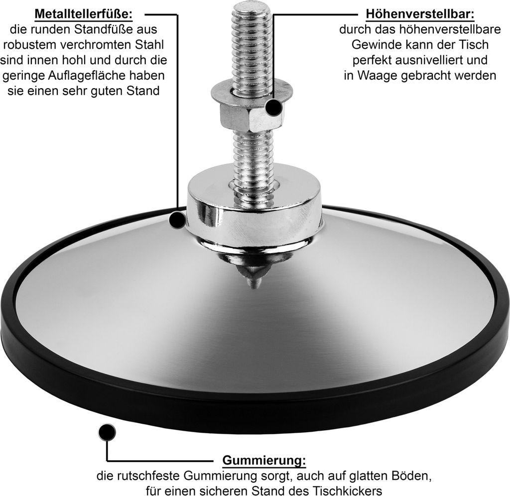 TUNIRO Profi Tischkicker Tischfussball Kicker Kickertisch Produktbild 5