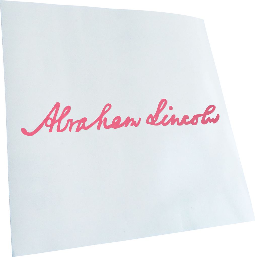 Kiwistar - Autoaufkleber - Abraham Lincoln - Flieder - 20x3cm - Aufkleber für Auto, Laptop, Fahrrad, LKW, Motorrad mehrfarbig JDM Decal Racing