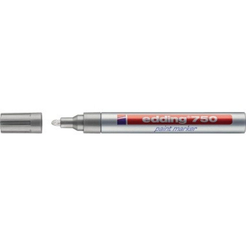 Edding 4-750054 750 pennarello - 2 - 4 mm, argento Immagine del prodotto 