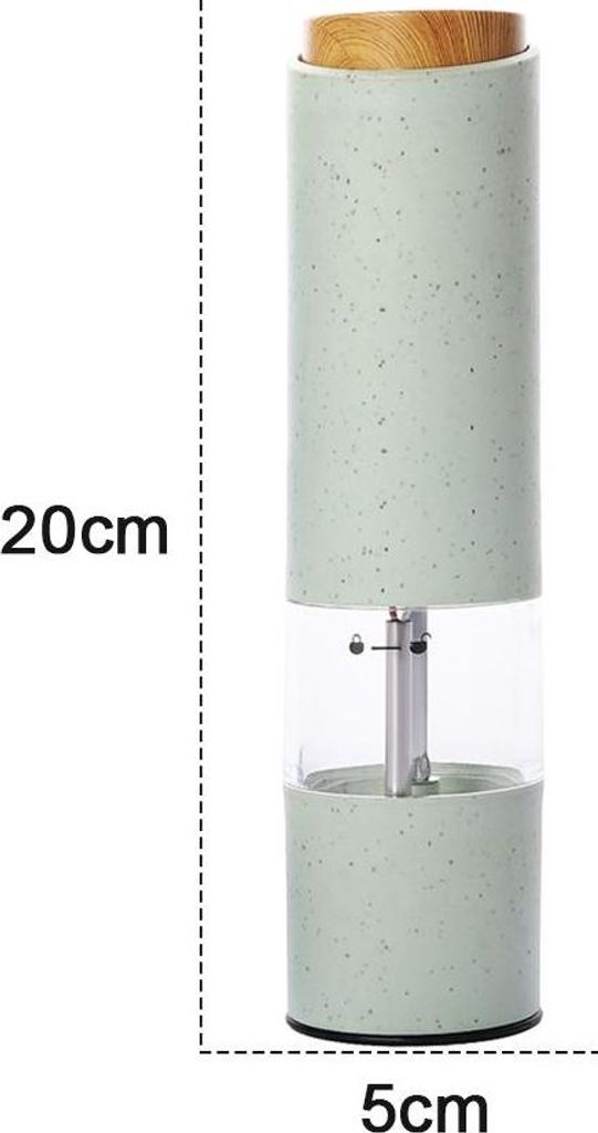 Elektrische Pfeffermühle Automatische Salzmühle Weizenfasermaterial Einhandbetriebene Mühle