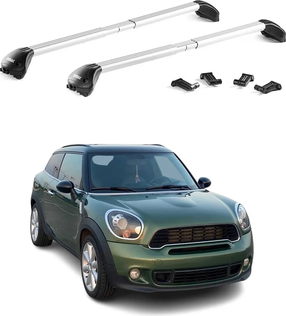 4 Pezzi Battitacco In Acciaio Inox Per Mini Paceman R61 (2013-2016) – Protettivo E Decorativo, Silver