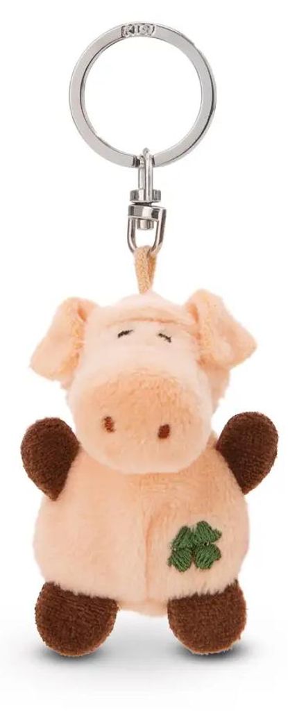 Schlüsselanhänger - Schwein mit Kleeblatt 5 cm Produktbild 