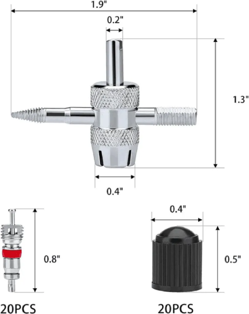 Estrattore Valvola Pneumatico Professionale - Kit 44 Pezzi Alta Precisione - 2