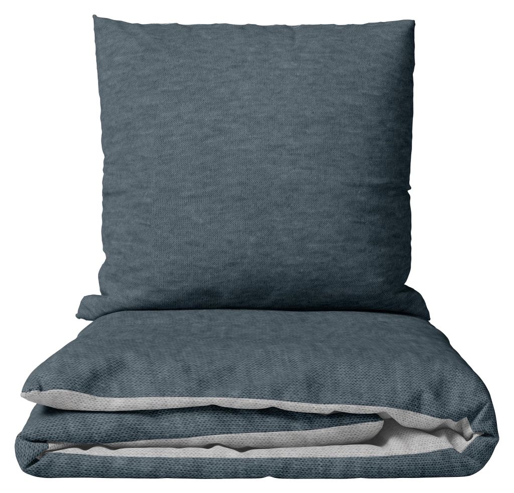 Bettwäsche Set Baumwolle Jersey 155x220 cm Anthrazit Produktbild 