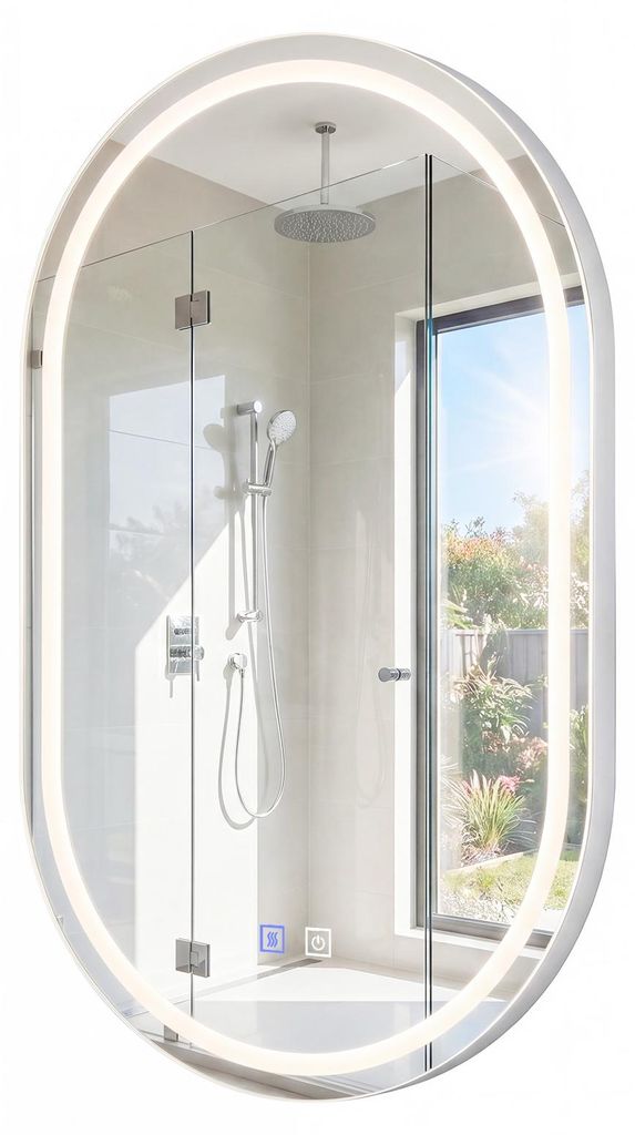 Miroir de salle de bain éclairé COSTWAY, 50x80 cm, miroir Image du produit 