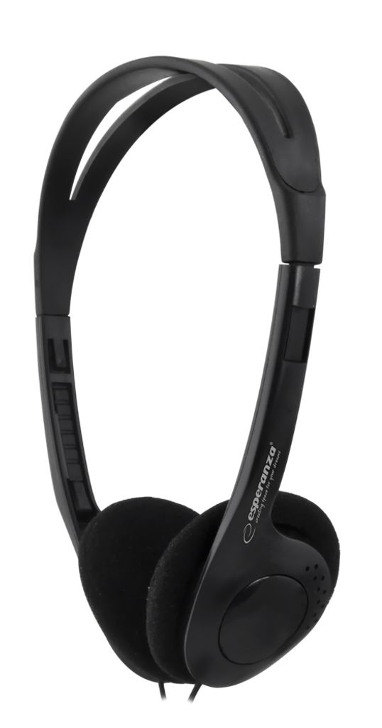 A black Esperanza Stereo-Audio-Kopfhörer Disco headphones on a white background.
