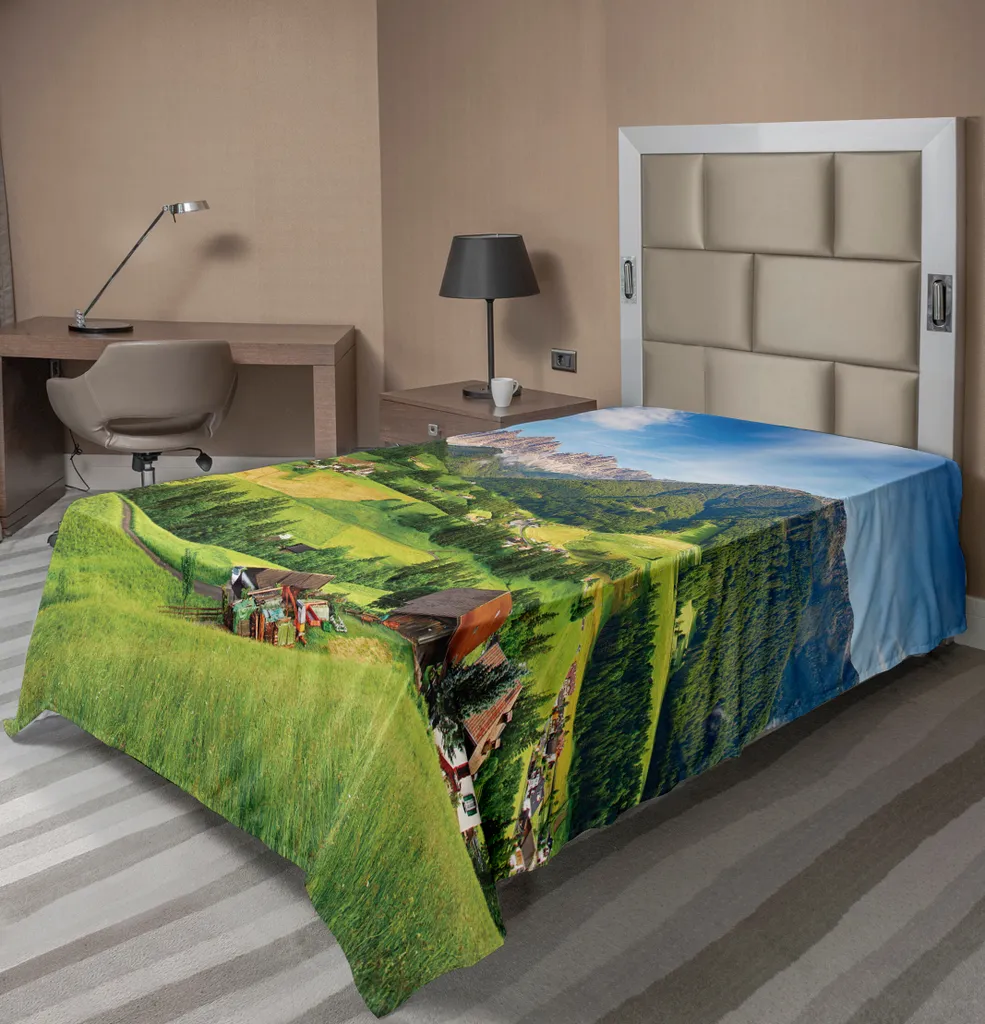 Lenzuolo Singolo 190x100 cm ABAKUHAUS Montagna - Tessuto Traspirante