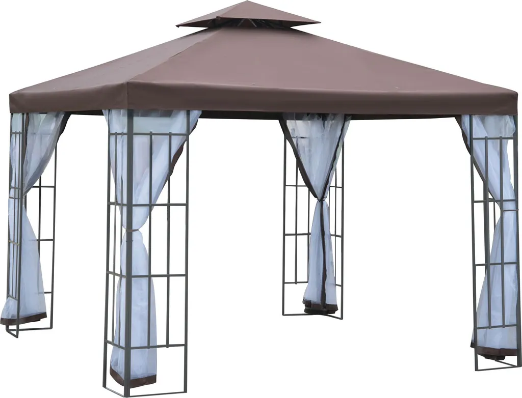 Tonnelle de jardin 3x3m idéale pour repas d'été sans moustiques ni vent