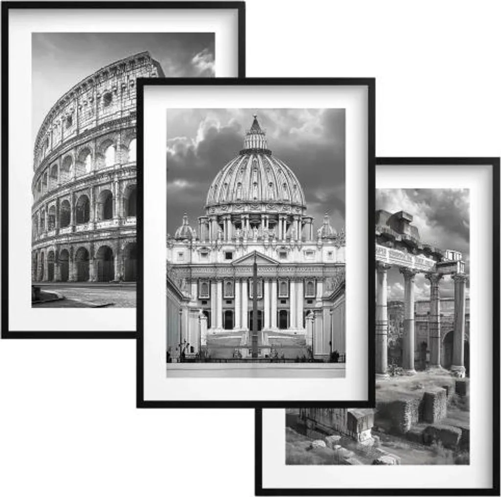 Trittico Roma Bianco e Nero - Il Quadro più Instagrammabile del 2024