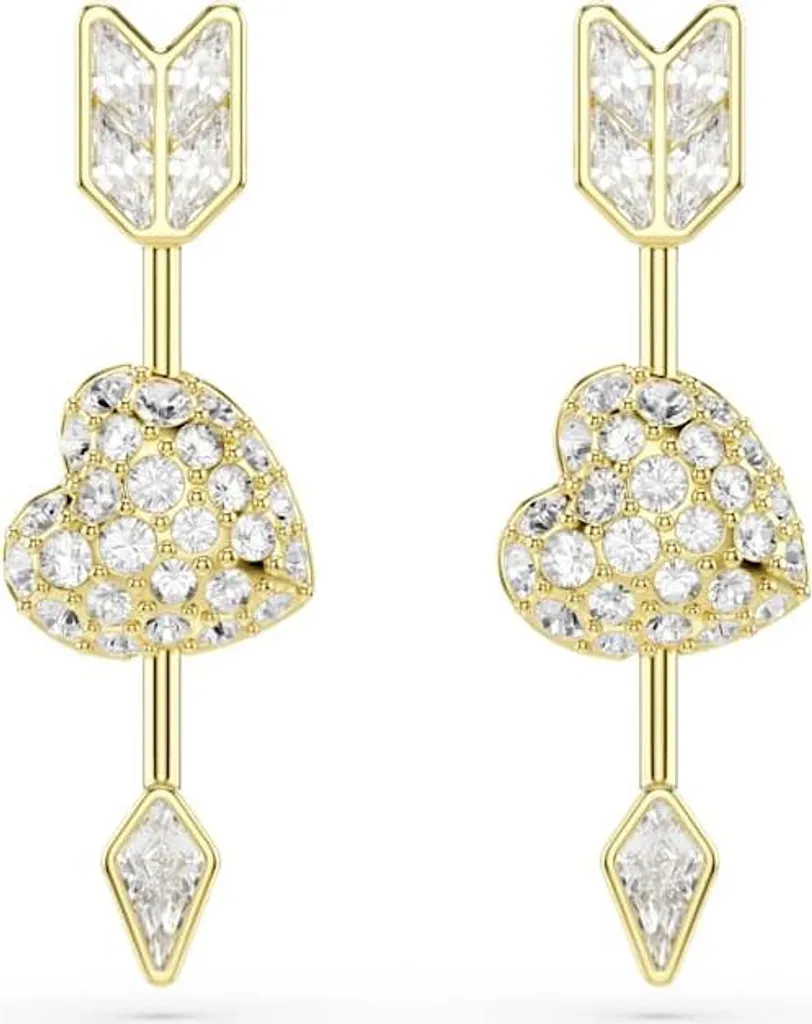 Swarovski Idyllia 5737295 - Orecchini Cuore e Freccia Placcati Oro