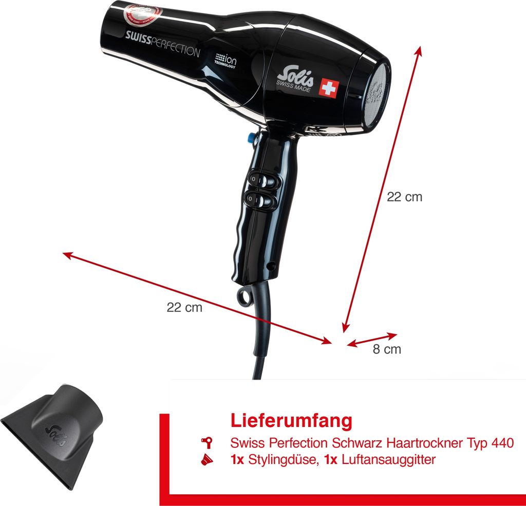 SOLIS Swiss Perfection - AC - Schwarz - Hängender Ring - Obrázok produktu 15