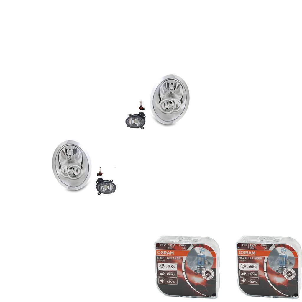 Scheinwerfer + Osram Night Breaker Laser passend für BMW Mini R50 R52 R53 04-06 63126961345 63126930323 63126930325 63126961347 63127198729 693 Johns