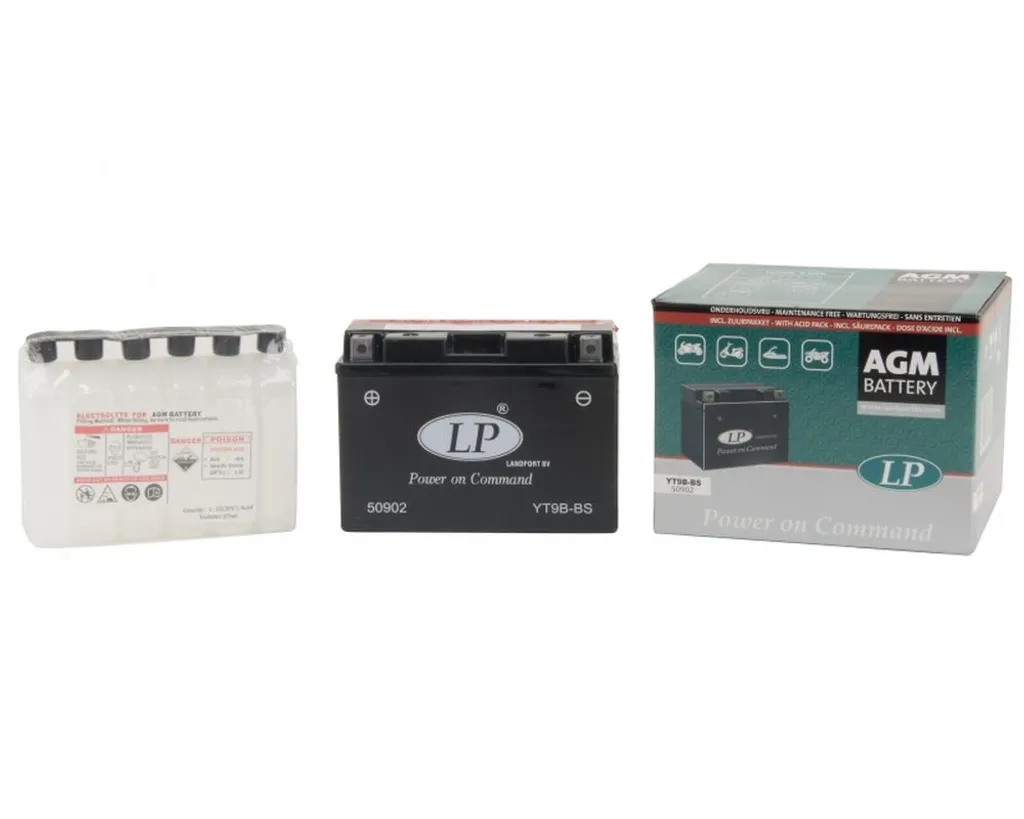 Batterie 12V 8Ah pour Yamaha YZF-R6/T-Max - Landport YT9B-BS