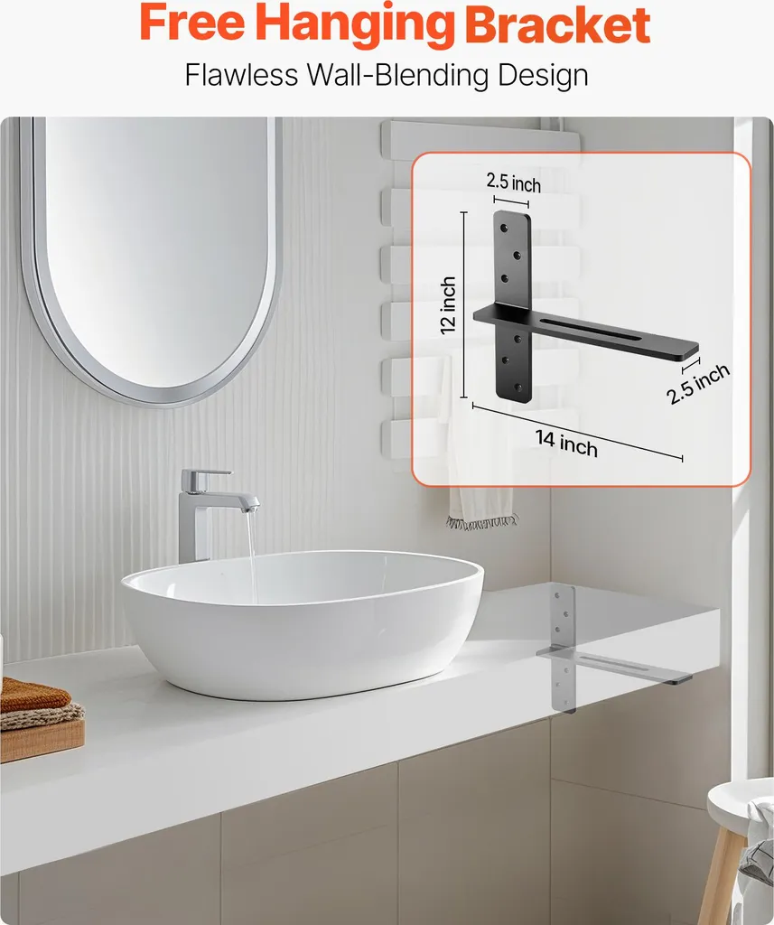 Équerres de fixation pour étagère murale industrielle en acier - 2 Pcs - 2