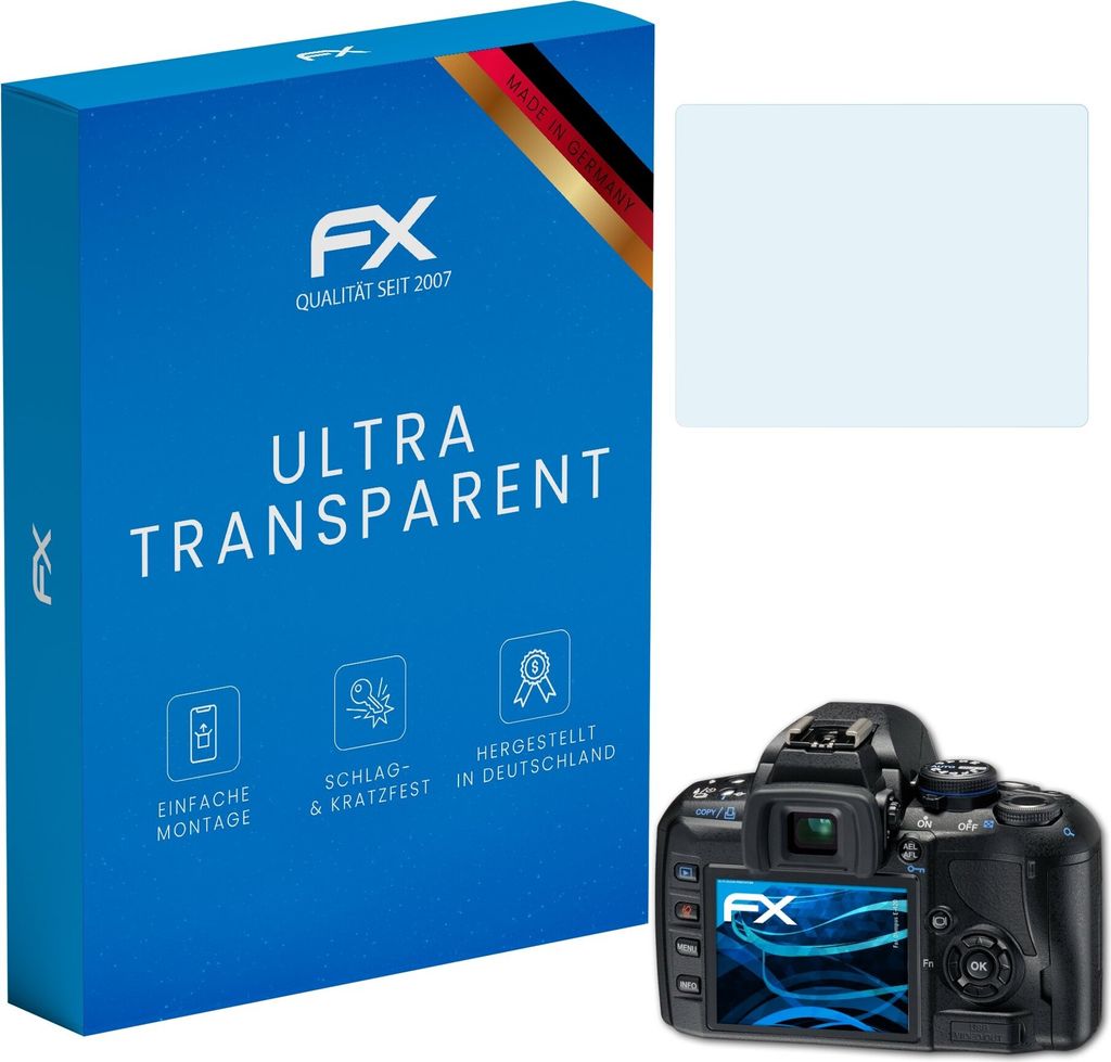 atFoliX FX-Clear 3x Schutzfolie kompatibel mit Olympus E-420 Displayschutzfolie