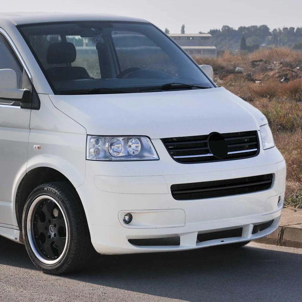 Cornice Griglia Radiatore per VW T5 2003-2010 Argento Cromo 2x - 2
