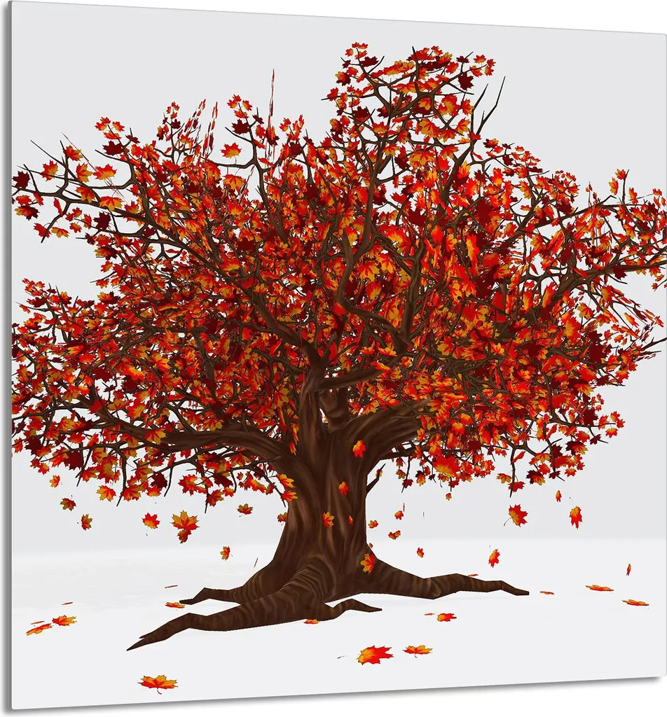 Pannello Paraschizzi 60x65 Vetro Temperato ESG Albero della Natura