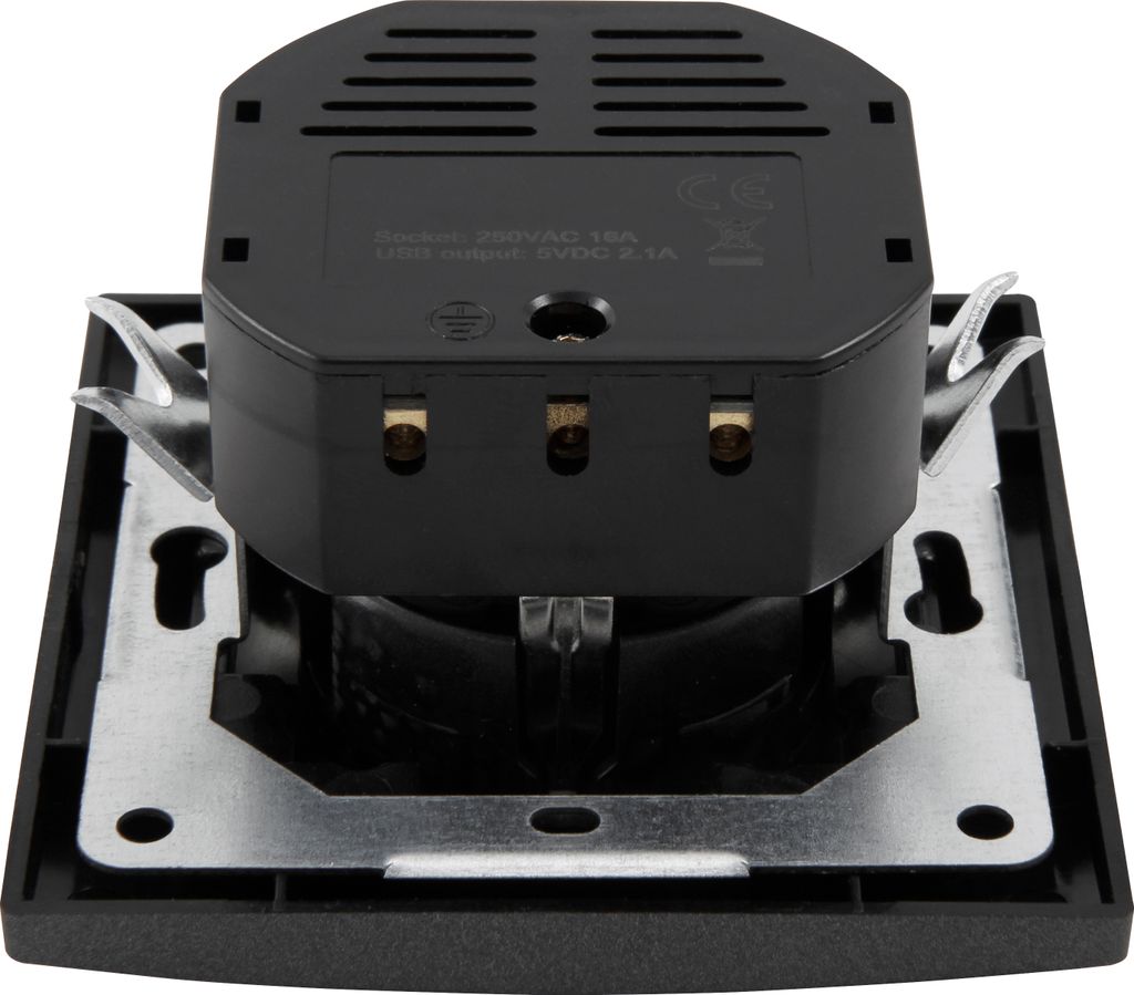 Schutzkontakt-Steckdose mit 2x USB McPower ''Flair'', 250V, Produktbild 3
