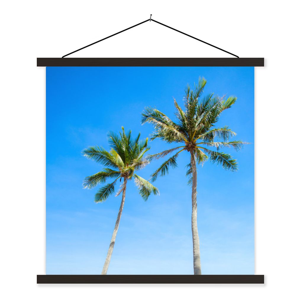 MuchoWow Textilposter Palme - Sommer - Tropisch 40x40 cm mit schwarzem Rahmen - Fotos