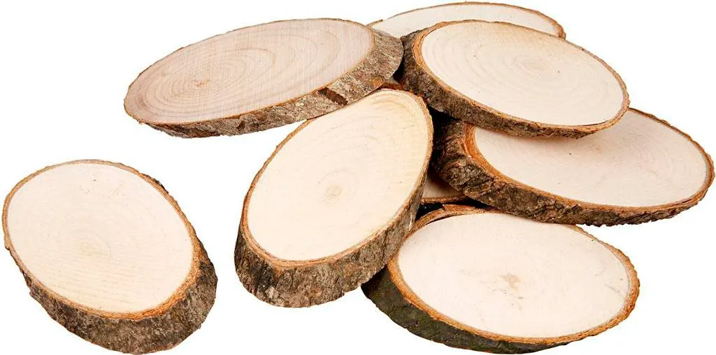 Set 20 Dischi Legno 7,5x4,5 cm - Segnaposto Rustici e Bomboniere DIY