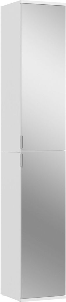 ProjektX armoire de rangement 2 portes blanche, miroir. Image du produit 