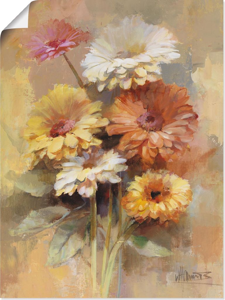 ARTland Poster Blumenstrauß I Größe: 30x40 cm