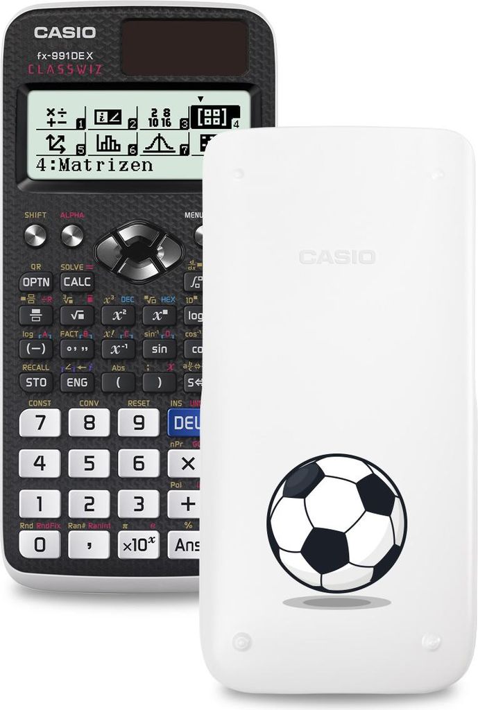 Casio FX-991DE X ClassWiz Schulrechner mit Fußball-Bedruckung (Motiv 14)