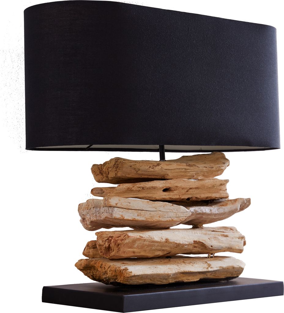 riess-ambiente Treibholz Lampe RIVERINE 55cm schwarz Produktbild 