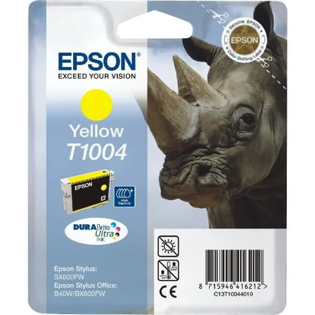 Epson T1004 Giallo Originale C13T10044010 - Inchiostro DURABrite Ultra
