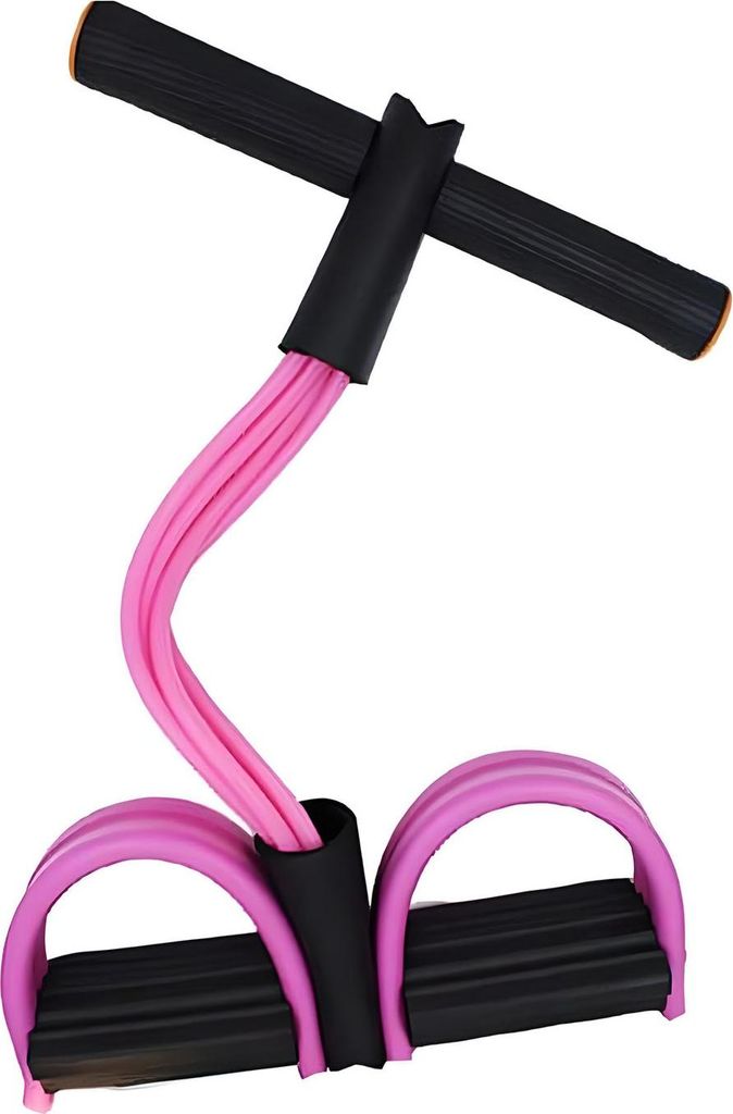 6-Rohr-Sit-Up-Pedal-Widerstandsband mit Griff, Multifunktions-Spannseil, elastischer Yoga-Pedal-Puller, Körper-Stretching-Trainer, Heim-Fitnessstu...