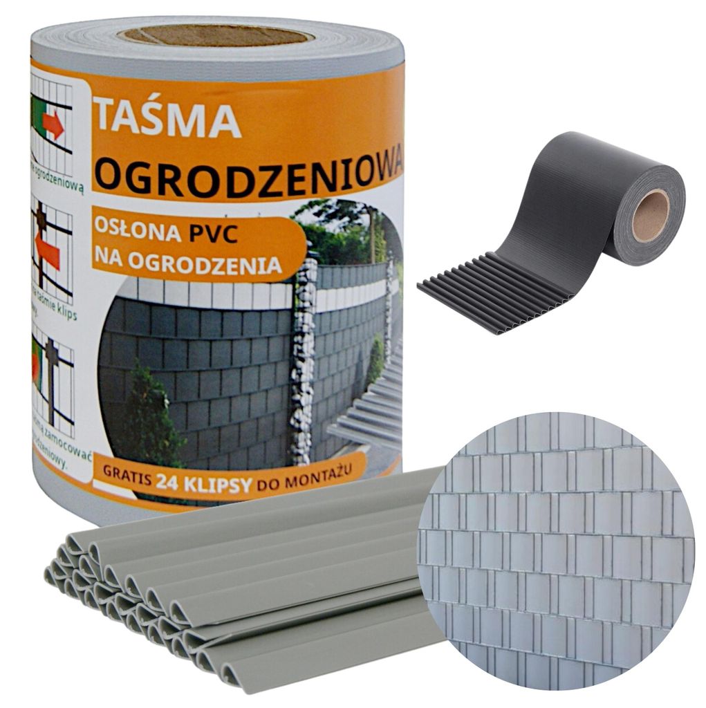 Ekspand | Nastro per recinzioni - Grigio - 19 cm x 35 m - Immagine del prodotto 