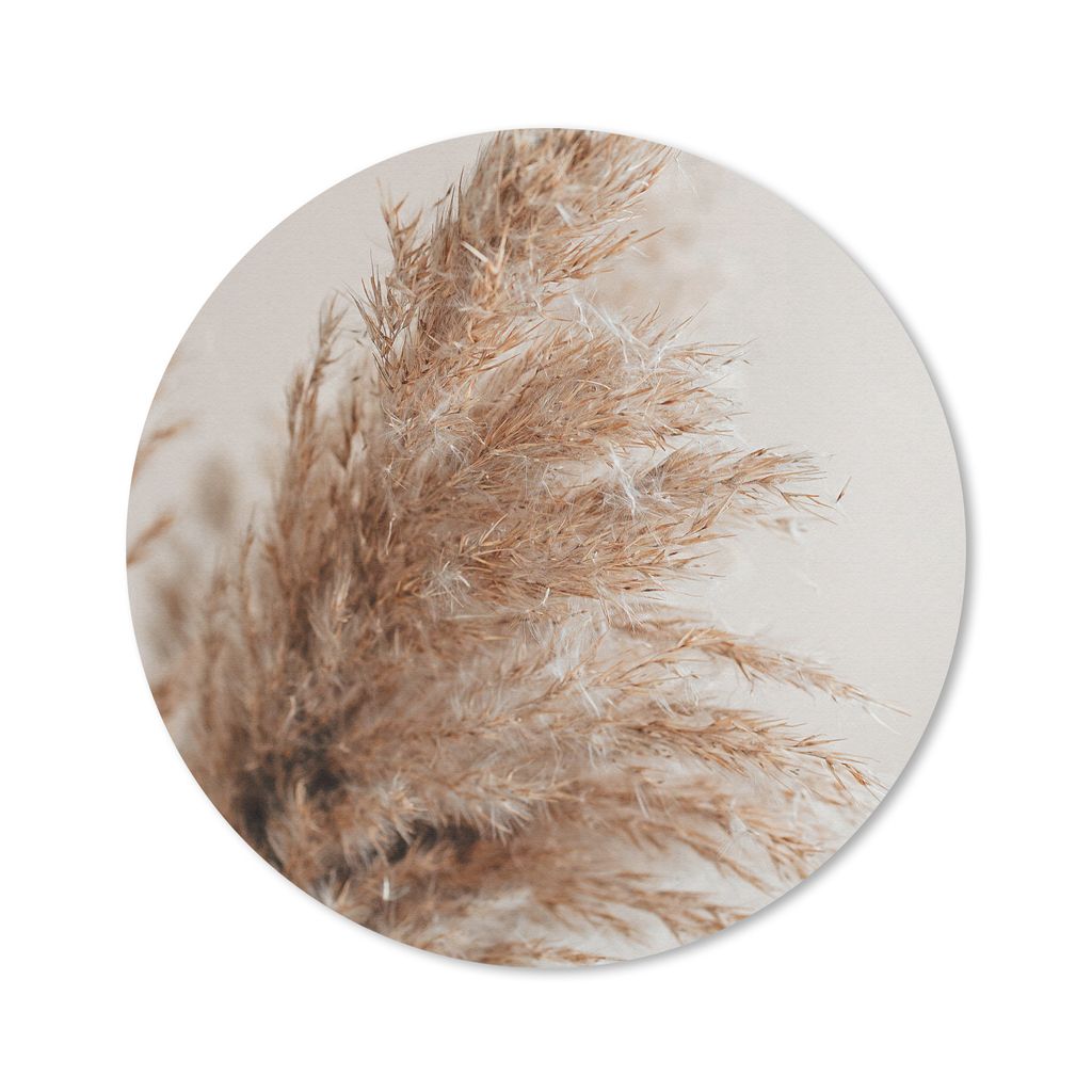 MuchoWow Mauspad Mousepad Gras - Pflanzen - Natur - Pampasgras 20x20 cm - Mousepads - Maus Mat - Pad - Mausunterlage - Schreibtischmatte