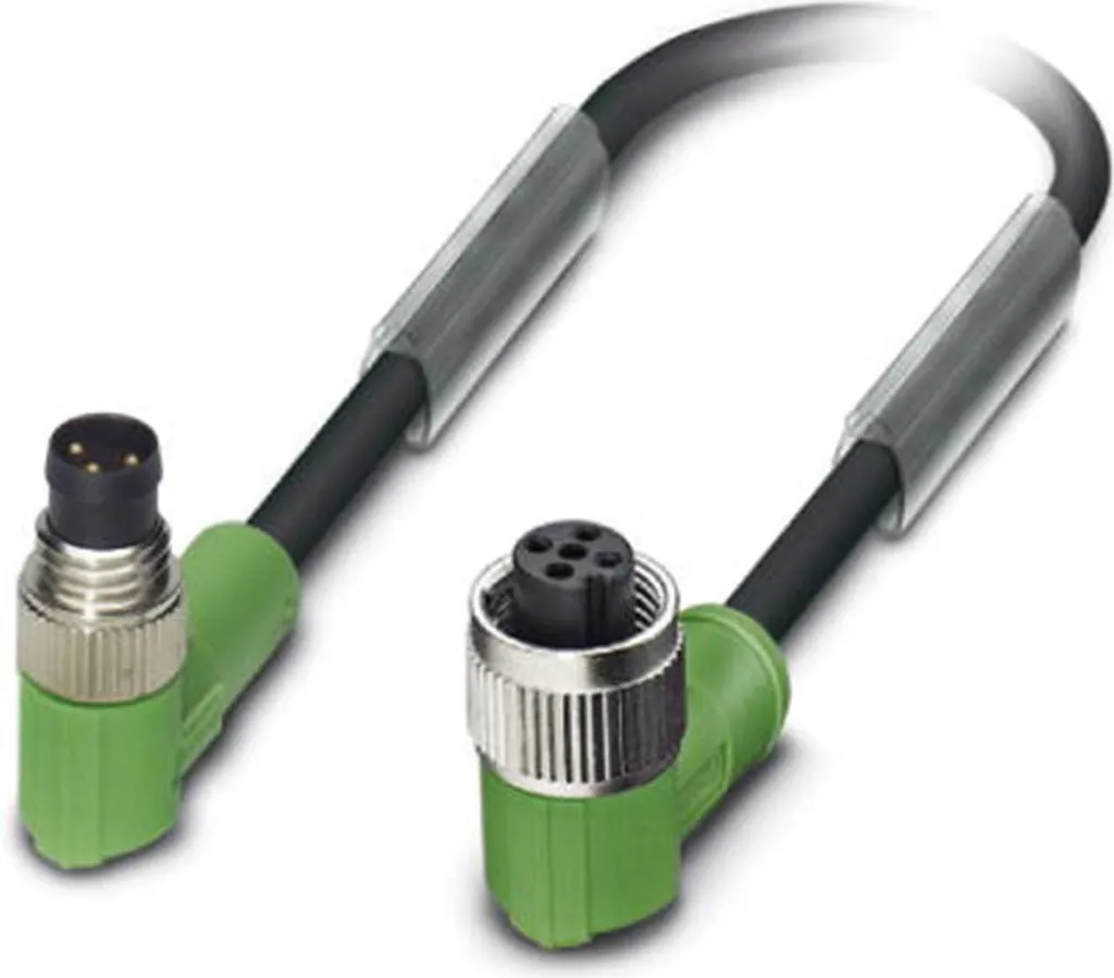 Cavo Phoenix Contact M8/M12 LED 3 poli Angolato 24V 4A - Top Qualità